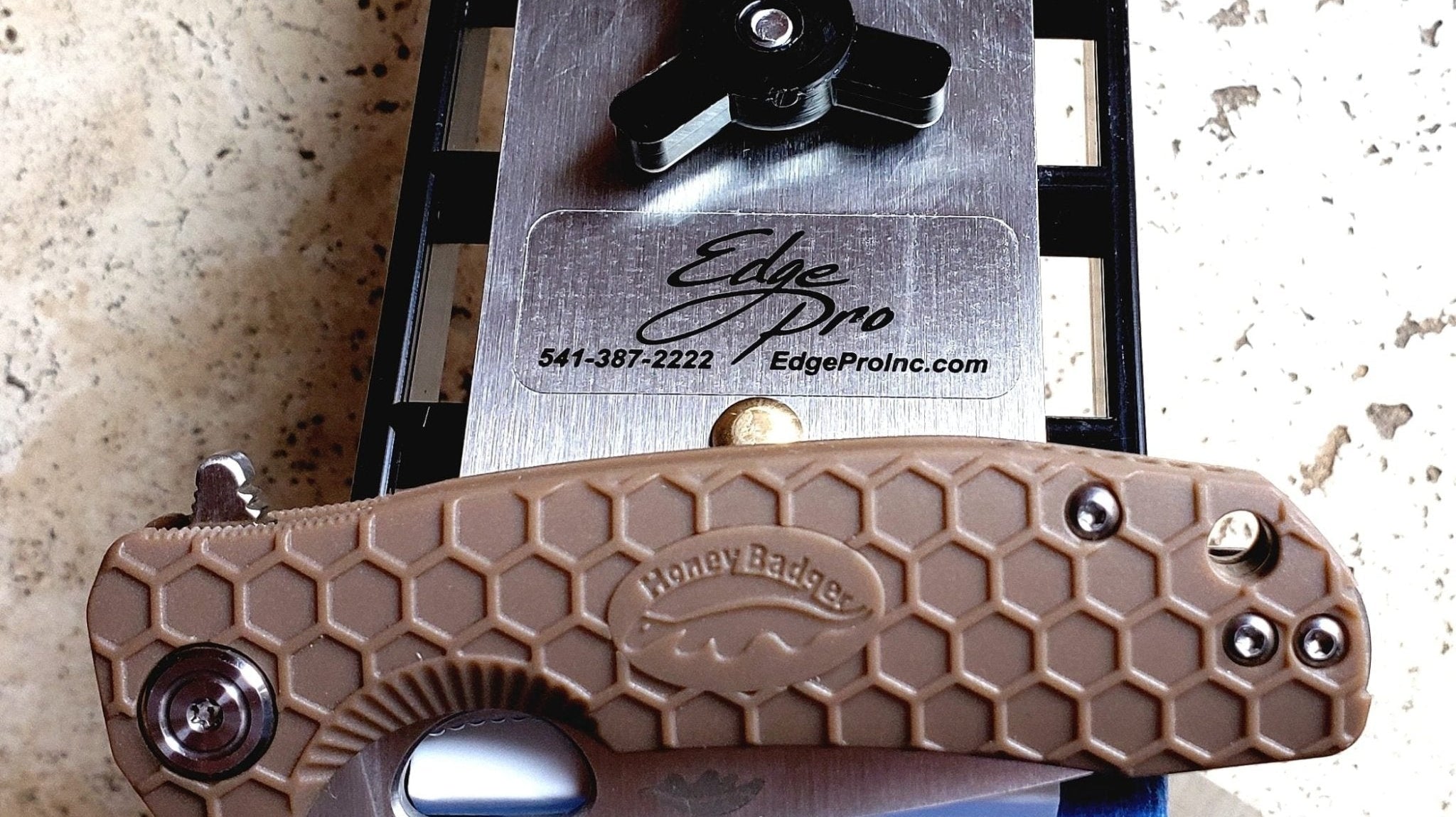 Edge Pro meets Honey Badger - Honey Badger Knives