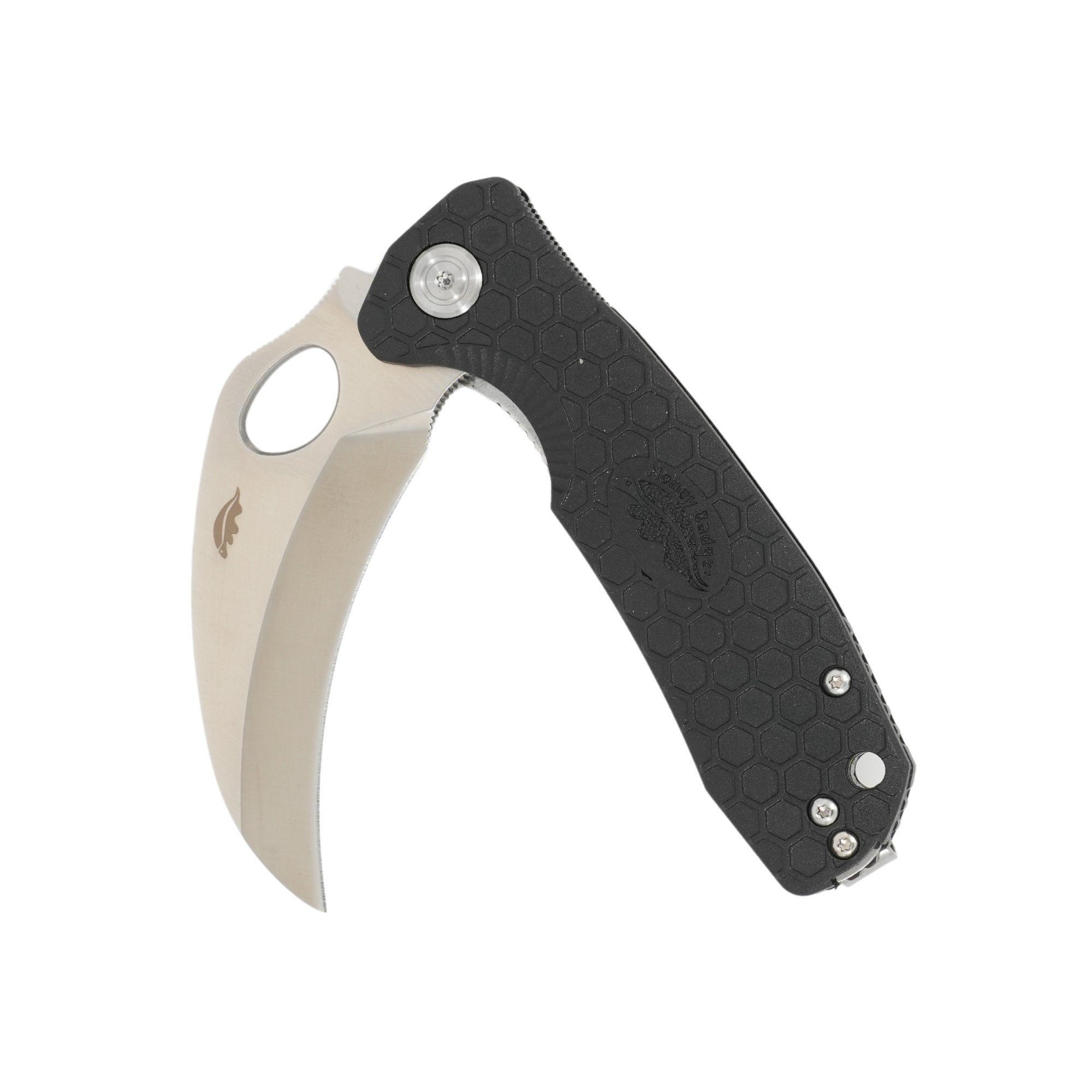 Medium Claw Smooth Knife - D2 Steel - Dealer - Honey Badger Knives - HB1115