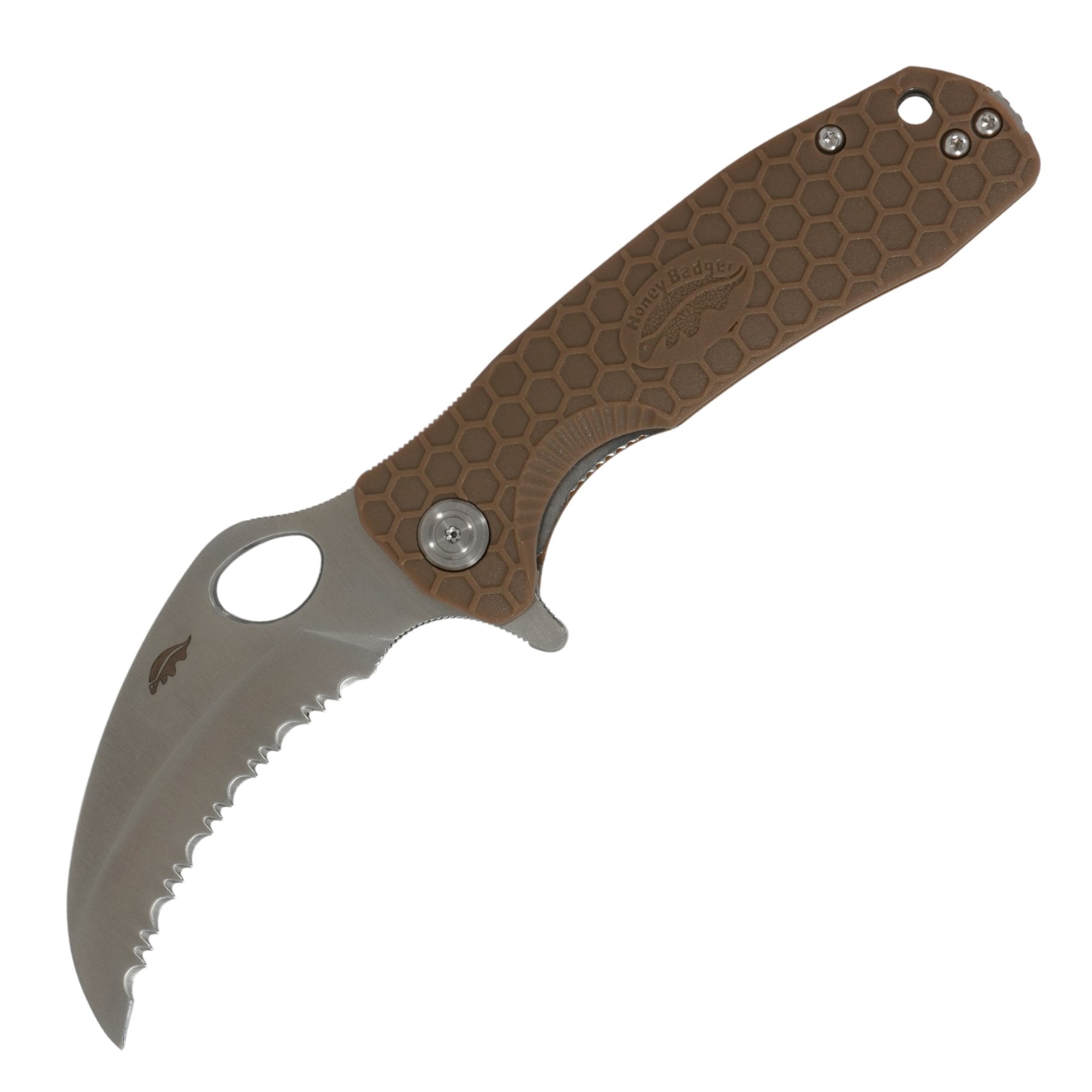 Medium Claw Serrated Knife - 8Cr13MoV Steel - Dealer - Honey Badger Knives - HB1132