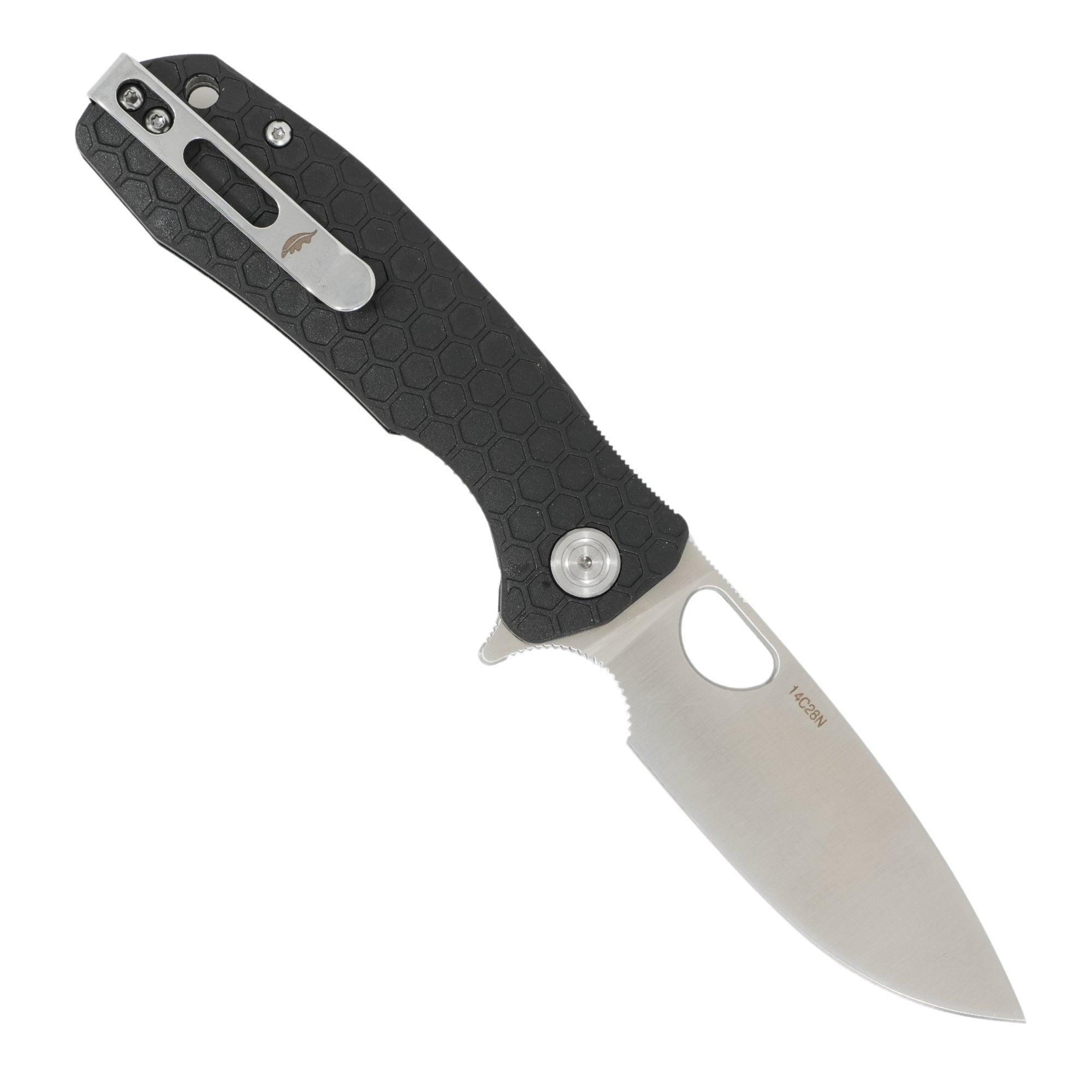 Medium Drop Point Knife - 14C28N Steel - Dealer - Honey Badger Knives - HB1511