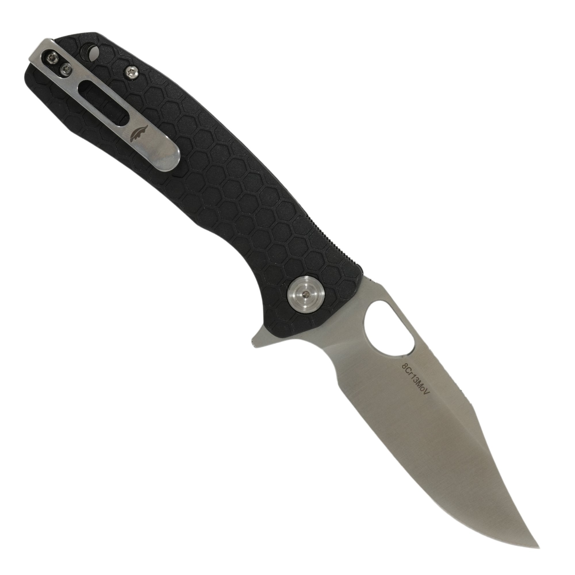 Large Clip Point Knife - 8Cr13MoV Steel - Dealer - Honey Badger Knives - HB4063