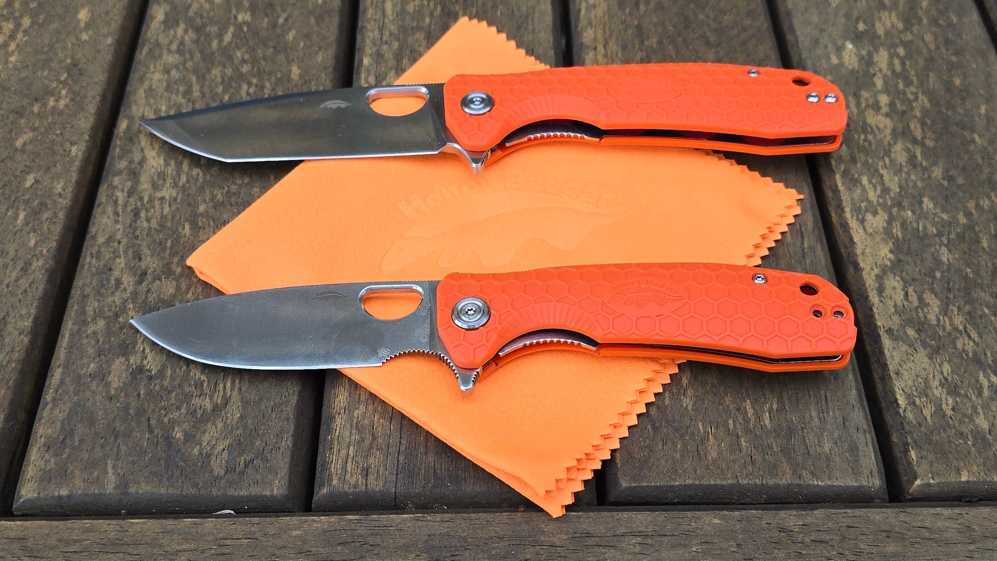 Orange Handle Knives - Honey Badger Knives