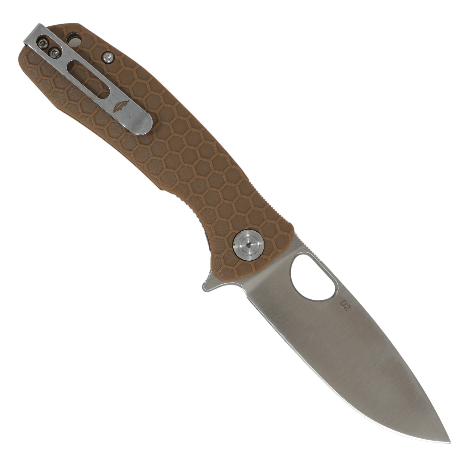 Large Drop Point Knife - D2 Steel - Honey Badger Knives - HB1010