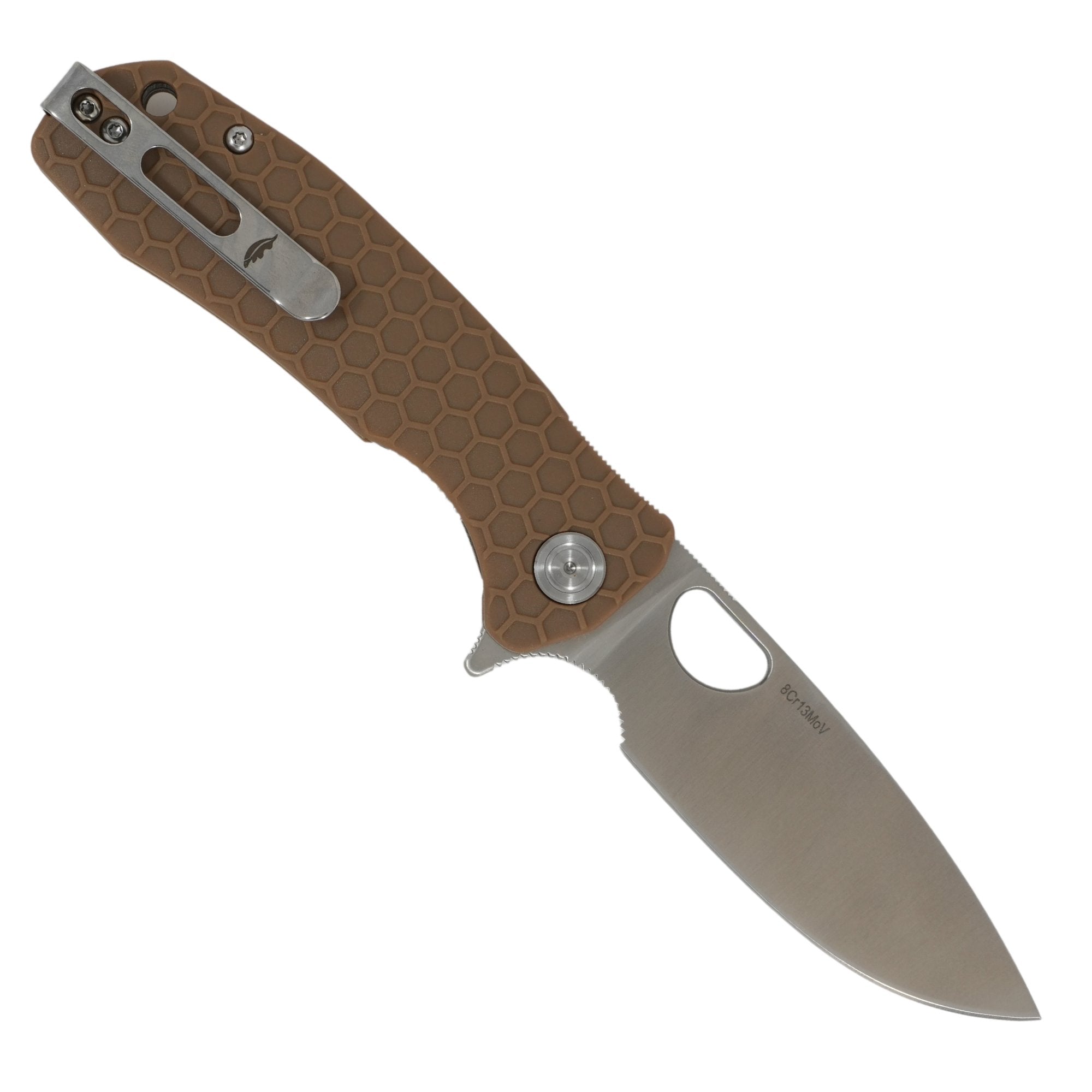 Medium Drop Point Knife - 8Cr13MoV Steel - Honey Badger Knives - HB1012