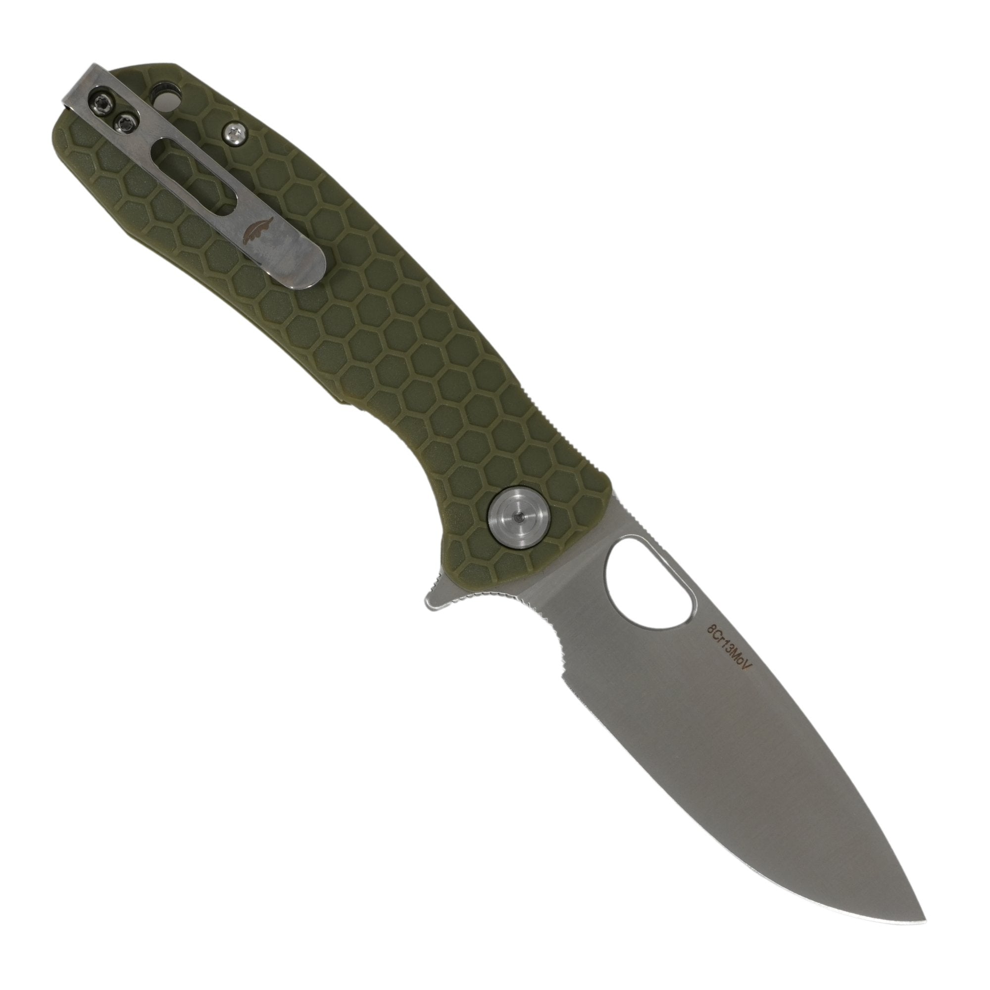 Medium Drop Point Knife - 8Cr13MoV Steel - Honey Badger Knives - HB1013