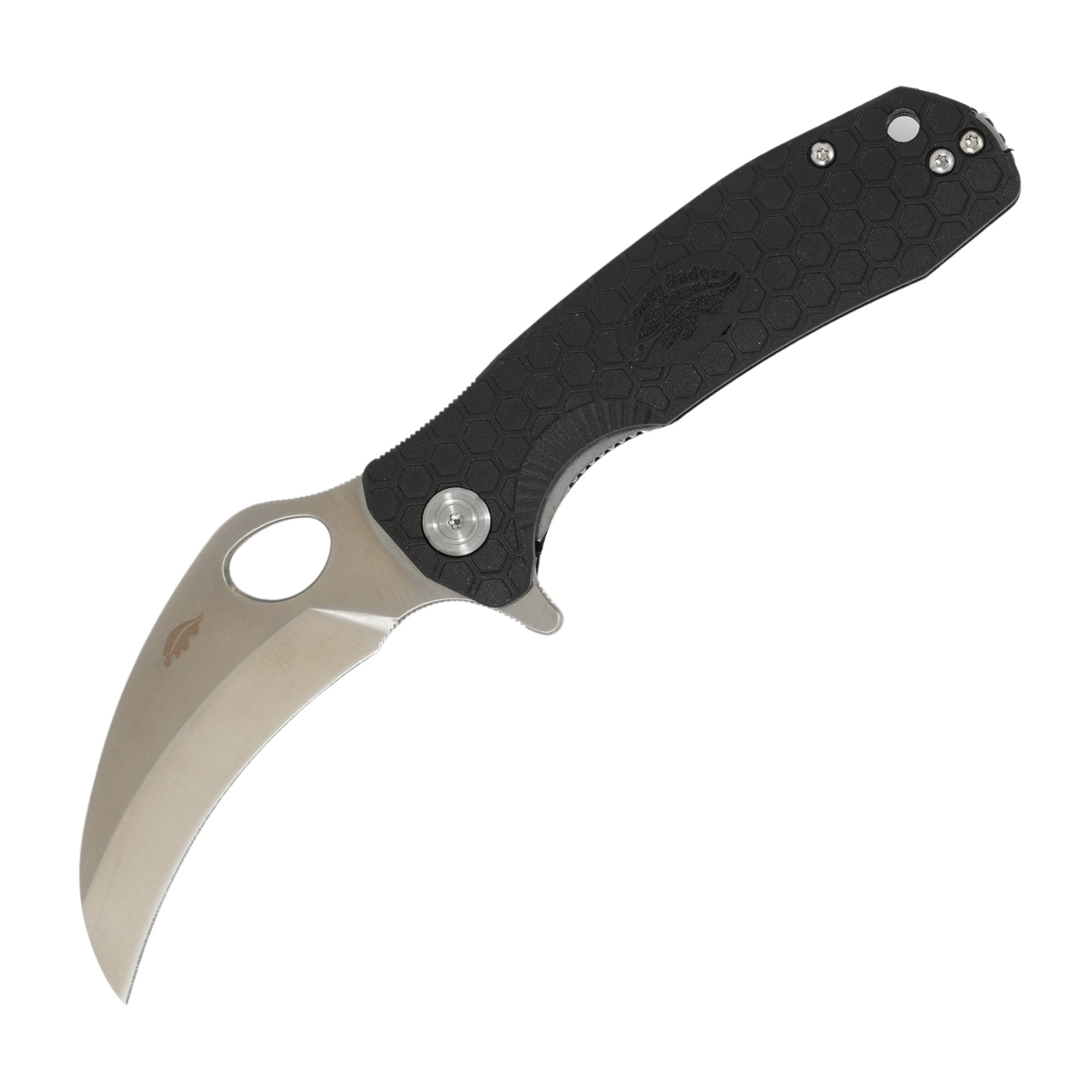 Medium Claw Smooth Knife - D2 Steel - Honey Badger Knives - HB1115