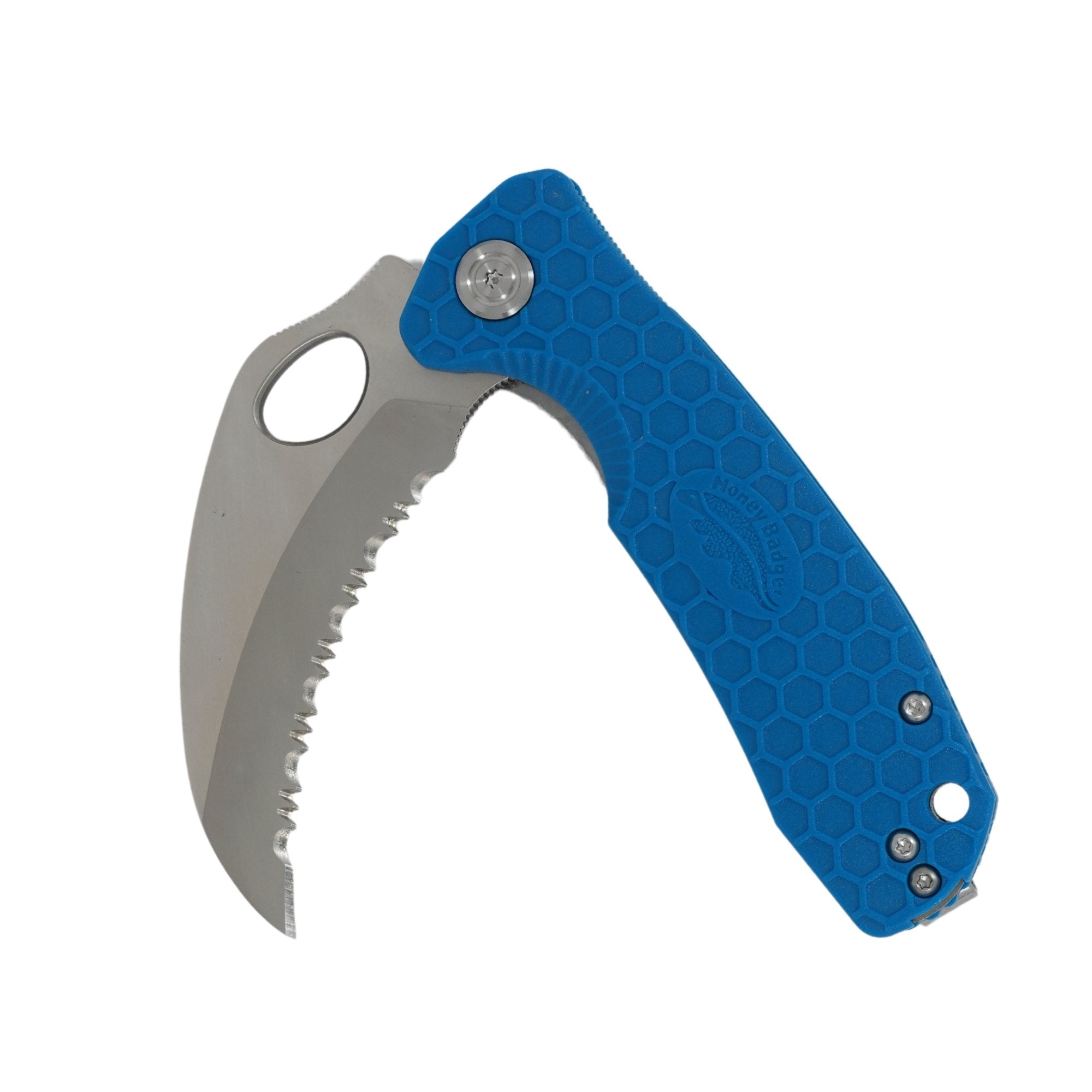 Medium Claw Serrated Knife - D2 Steel - Honey Badger Knives - HB1128