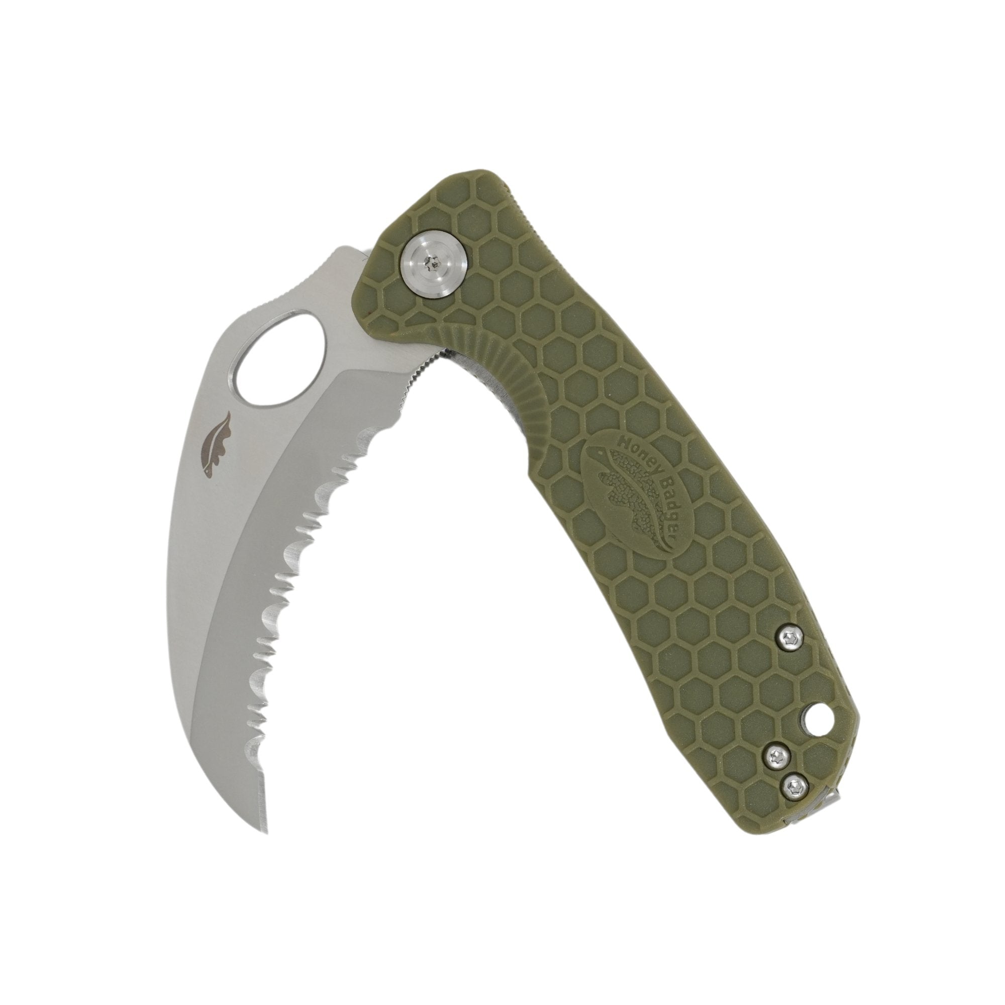 Medium Claw Serrated Knife - 8Cr13MoV Steel - Honey Badger Knives - HB1133