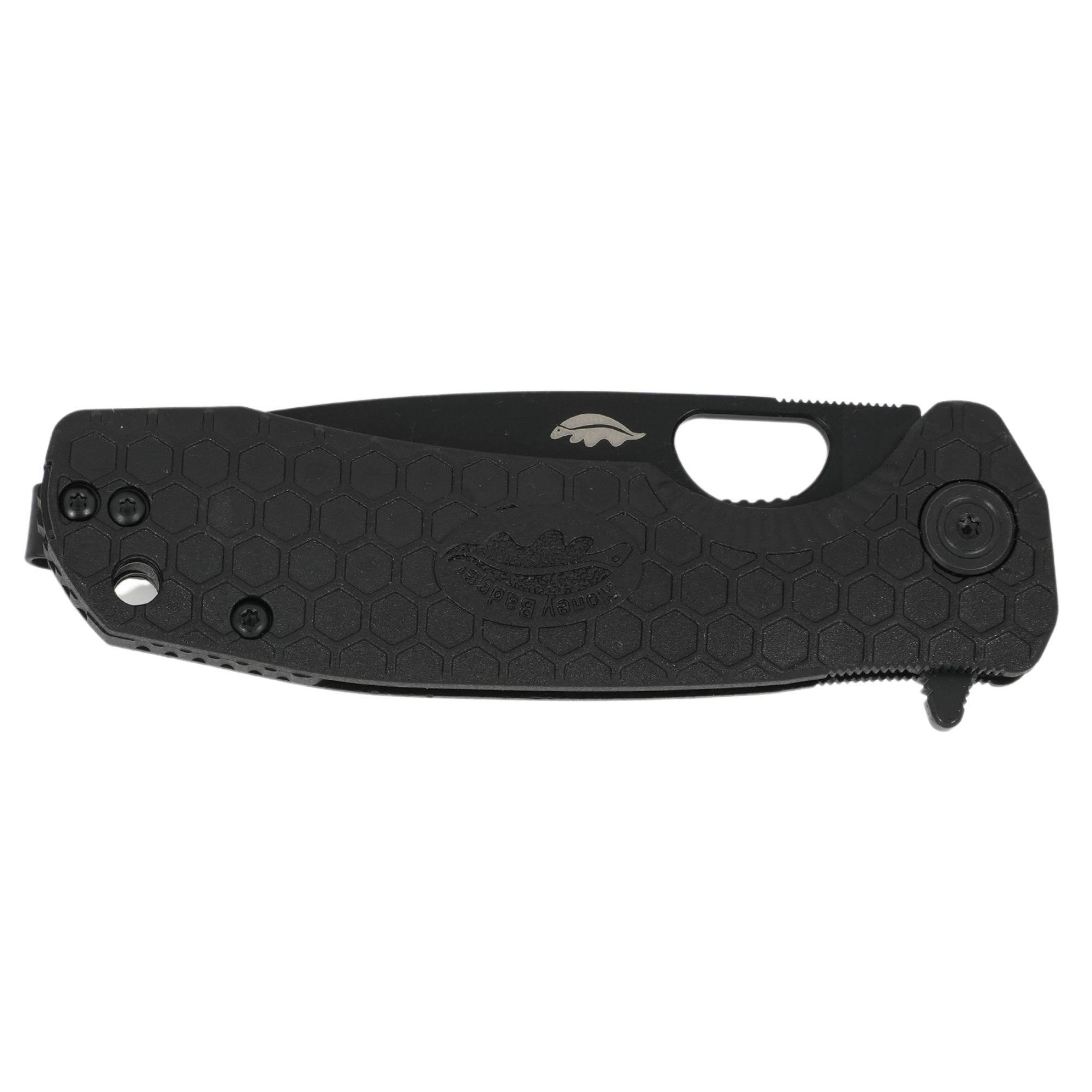 Medium Drop Point Knife - 8Cr13MoV Steel - Black Blade - Dealer - Honey Badger Knives - HB1348