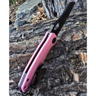 Limited Edition - Pink Wharncleaver Knife with Black Blade - G10 - 8Cr13MoV Steel - Honey Badger Knives - HB1378