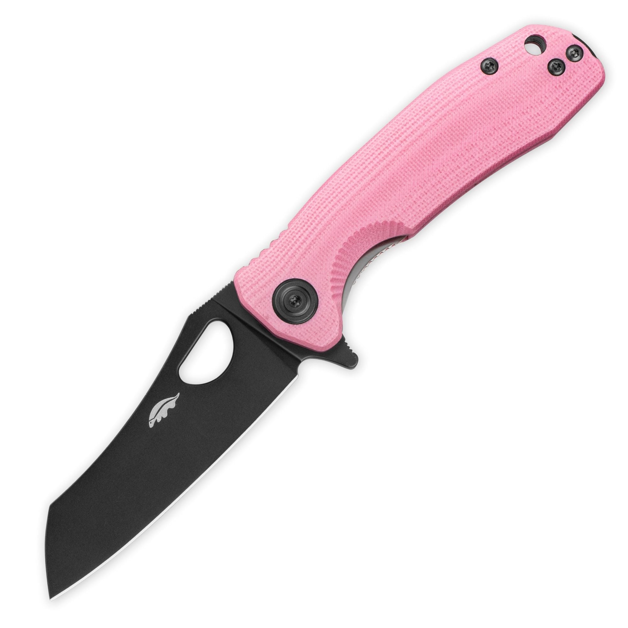 Limited Edition - Pink Wharncleaver Knife with Black Blade - G10 - 8Cr13MoV Steel - Dealer - Honey Badger Knives - HB1378