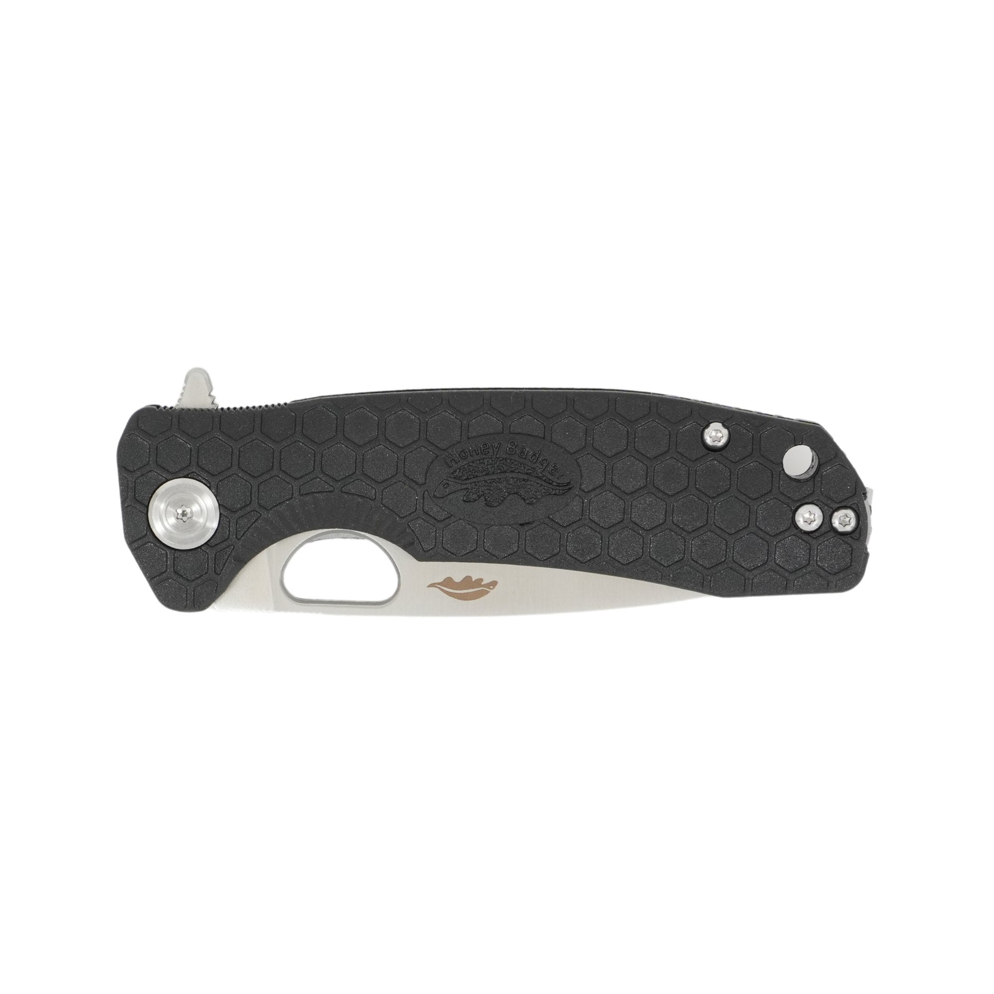 Medium Drop Point Knife - 14C28N Steel - Honey Badger Knives - HB1511