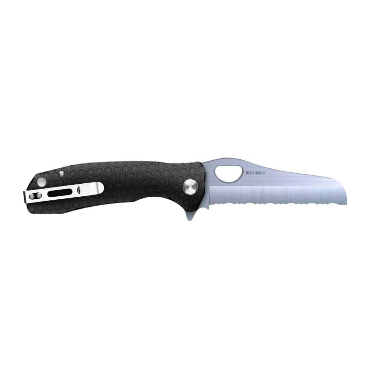 Large Rescue Knife with Glass Breaker - 8Cr13MoV Steel - Dealer - Honey Badger Knives- HB1751