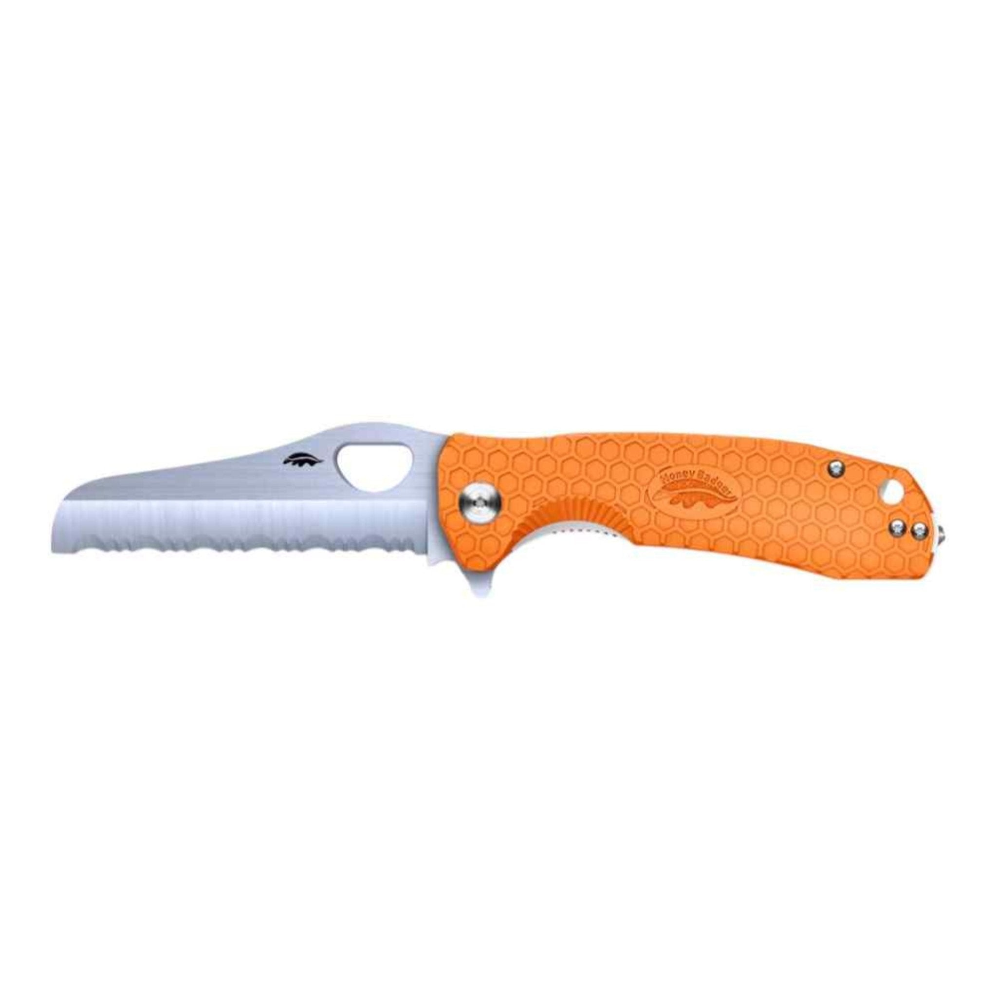 Large Rescue Knife with Glass Breaker - 8Cr13MoV Steel - Honey Badger Knives- HB1756