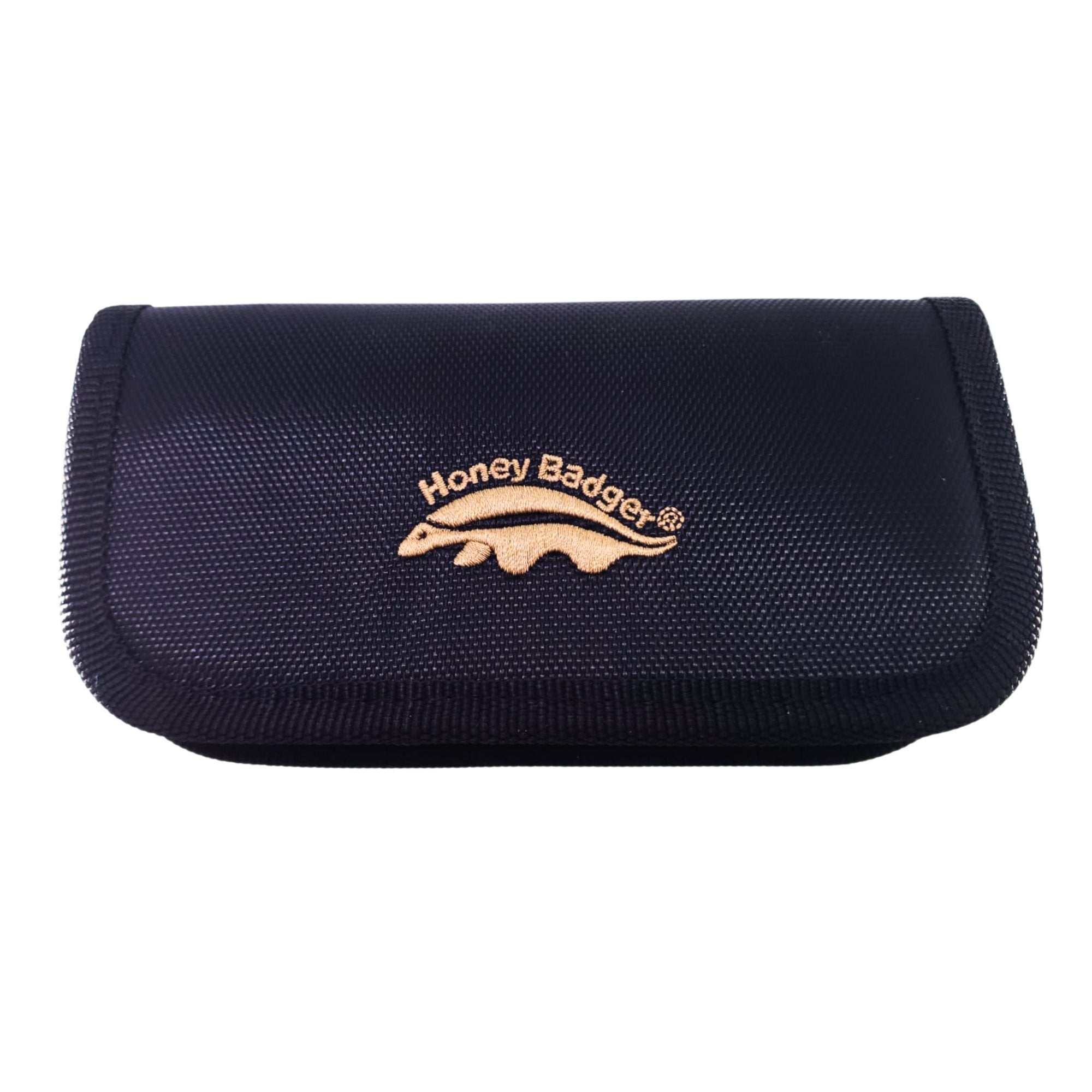 Black Zipper Knife Case with Embroidered Logo – Honey Badger Knives