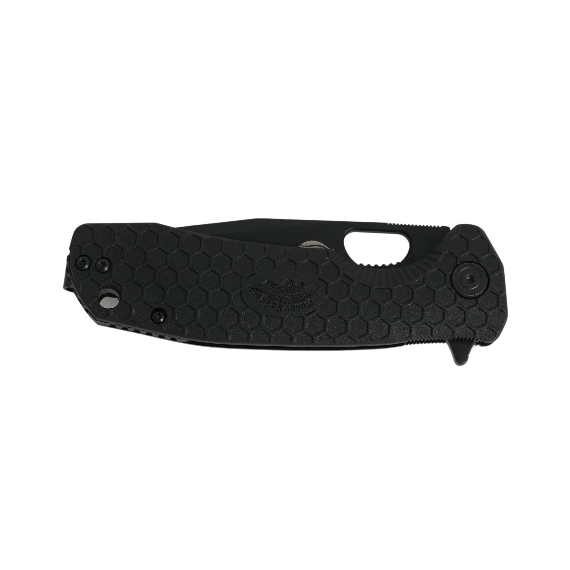 Large Tanto Knife - D2 Steel - Black Blade - Honey Badger Knives - HB4032