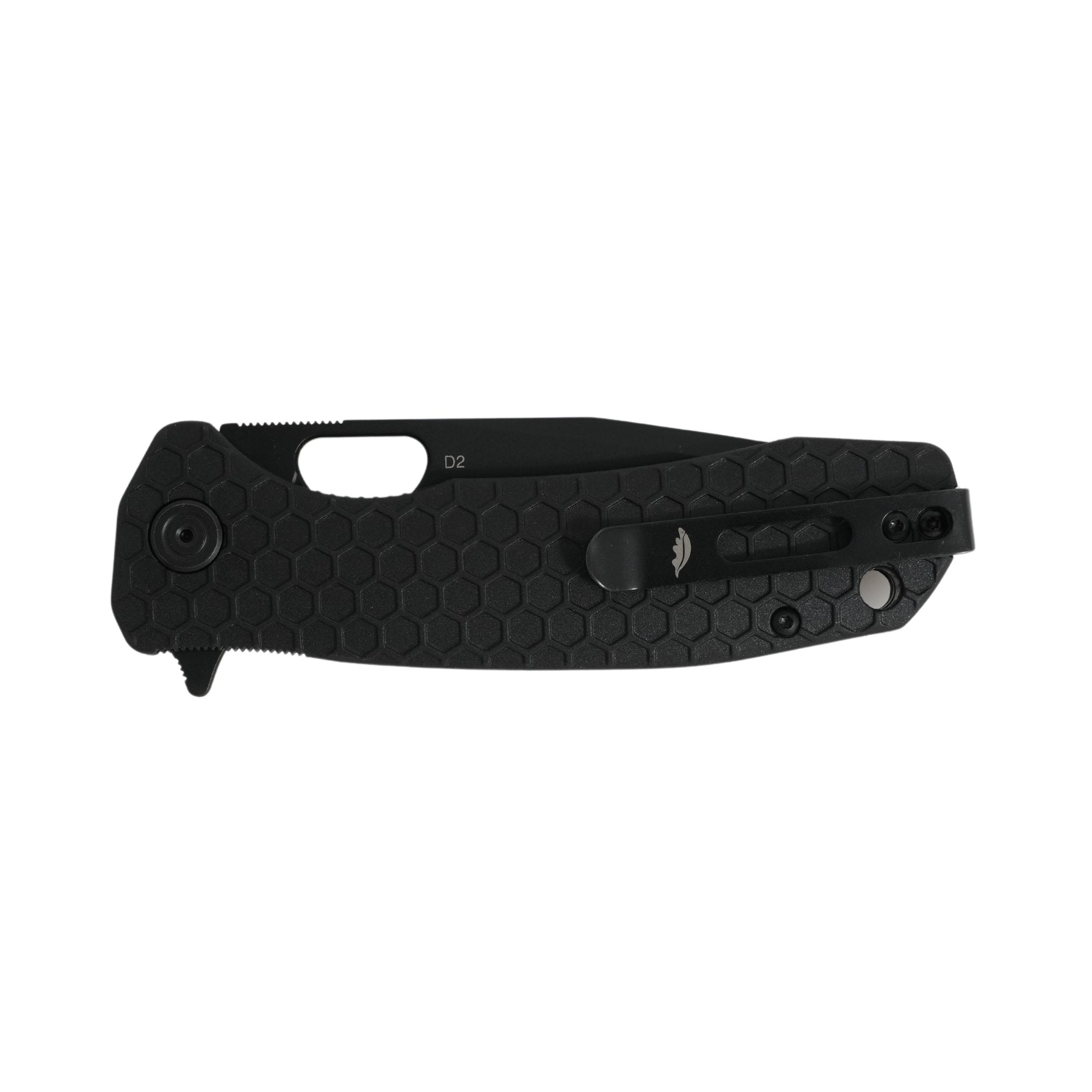 Large Tanto Knife - D2 Steel - Black Blade - Honey Badger Knives - HB4032