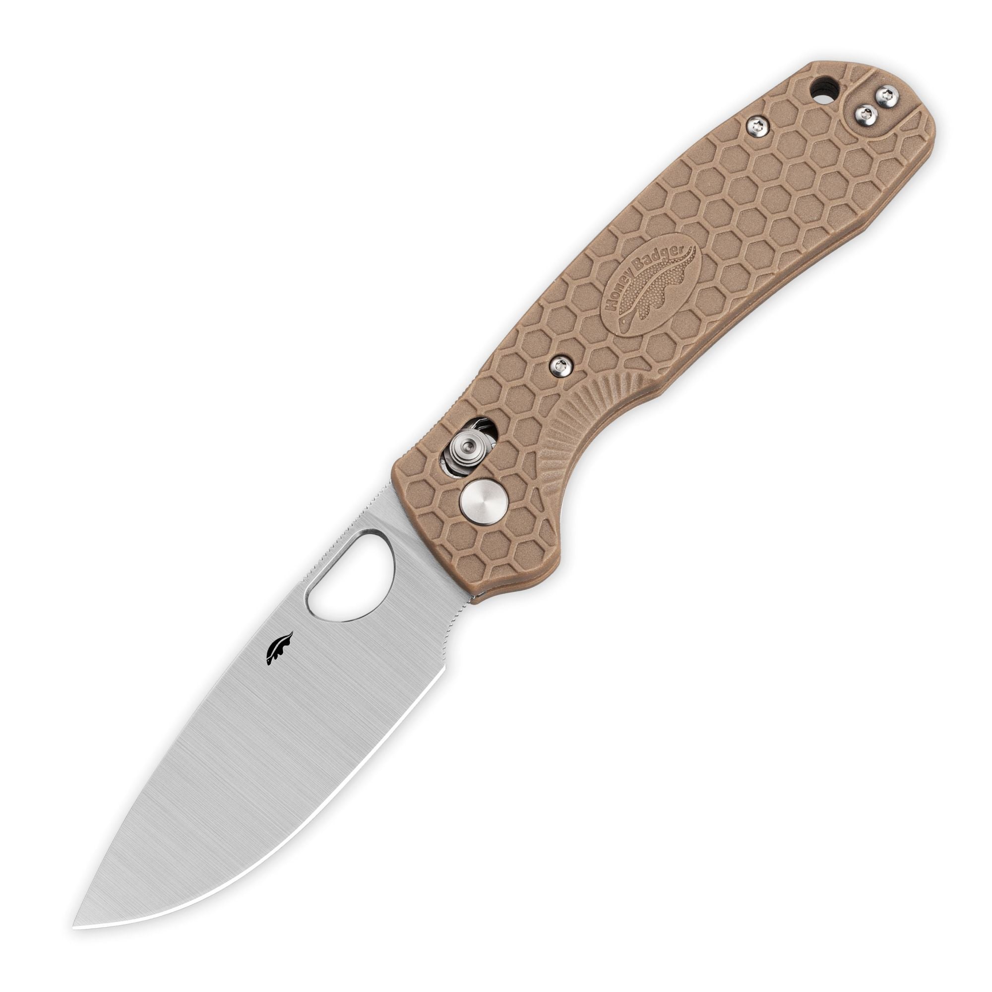 Large Drop Point Crossbolt Knife - FRN Handles - 8Cr13MoV Steel
