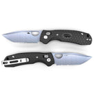 Medium-Large Tanto Crossbolt 50/50 Plain Serrated Knife - FRN Handles - 8Cr13MoV Steel - Dealer - Honey Badger Knives- HB6121