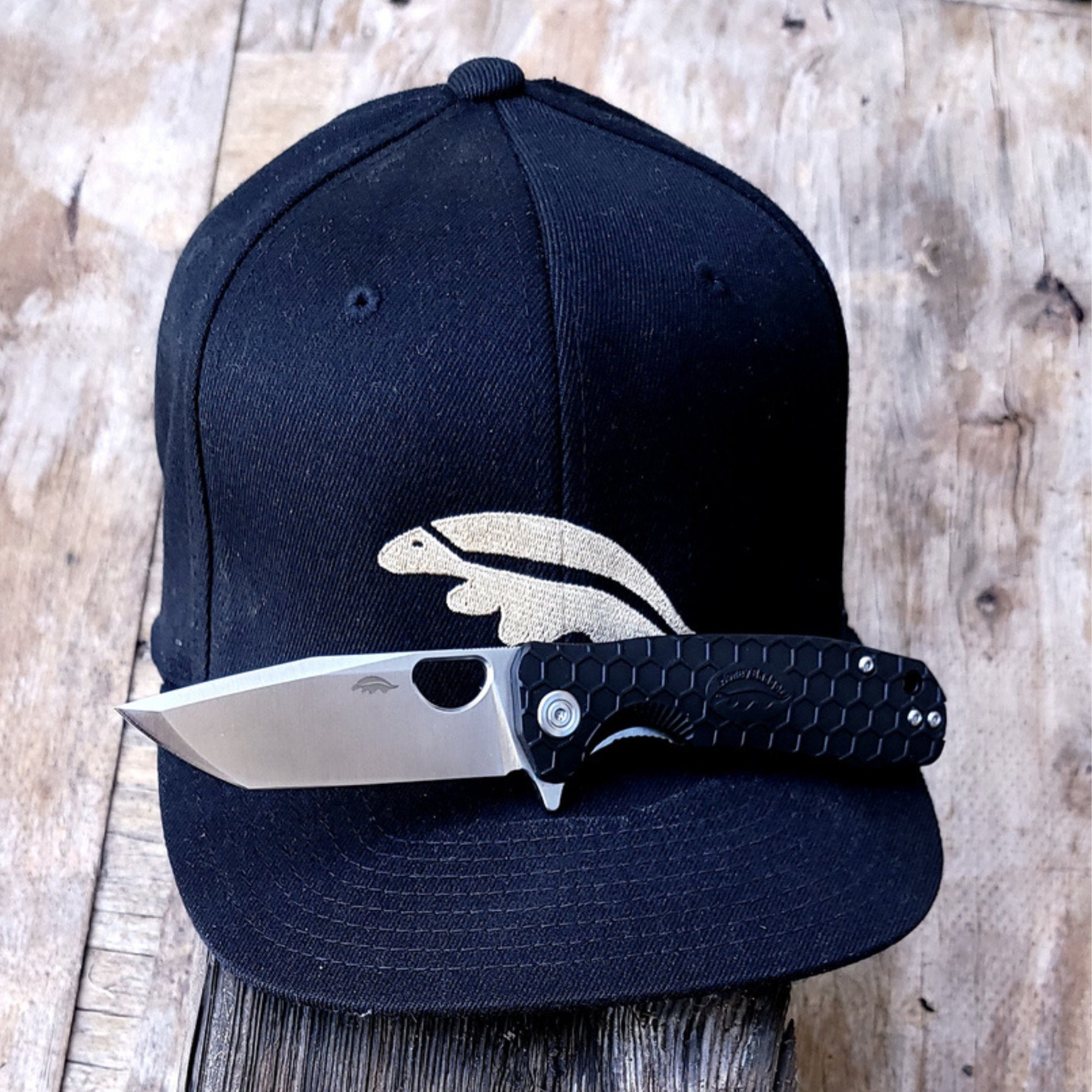 Honey Badger Logo Embroidered Cap - Honey Badger Knives - HBSWAG03