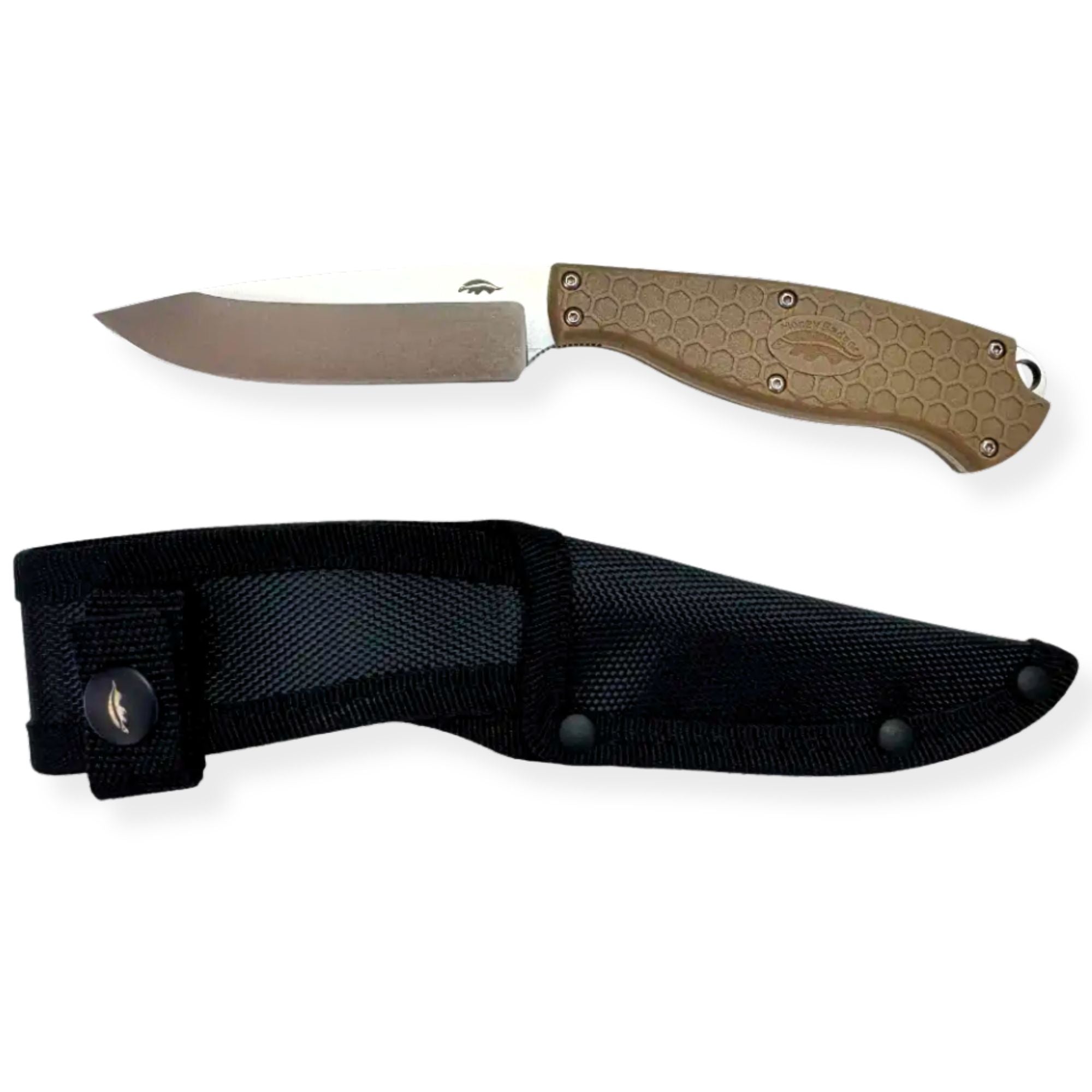 Outfitter Fixed Blade, Nylon & Kydex Sheath - Bundle - Honey Badger Knives - K - HB5302 - KY