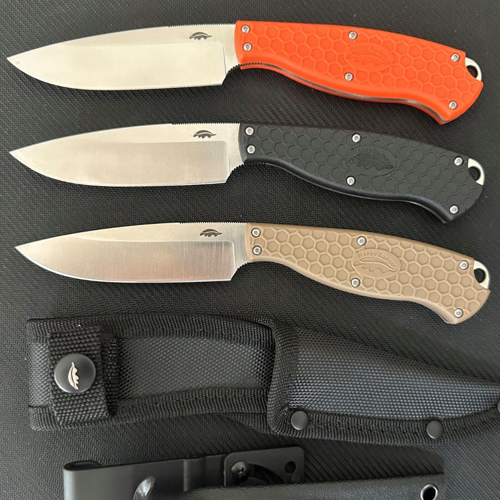 Outfitter Fixed Blade, Nylon & Kydex Sheath - Bundle - Honey Badger Knives - K - HB5303 - KY