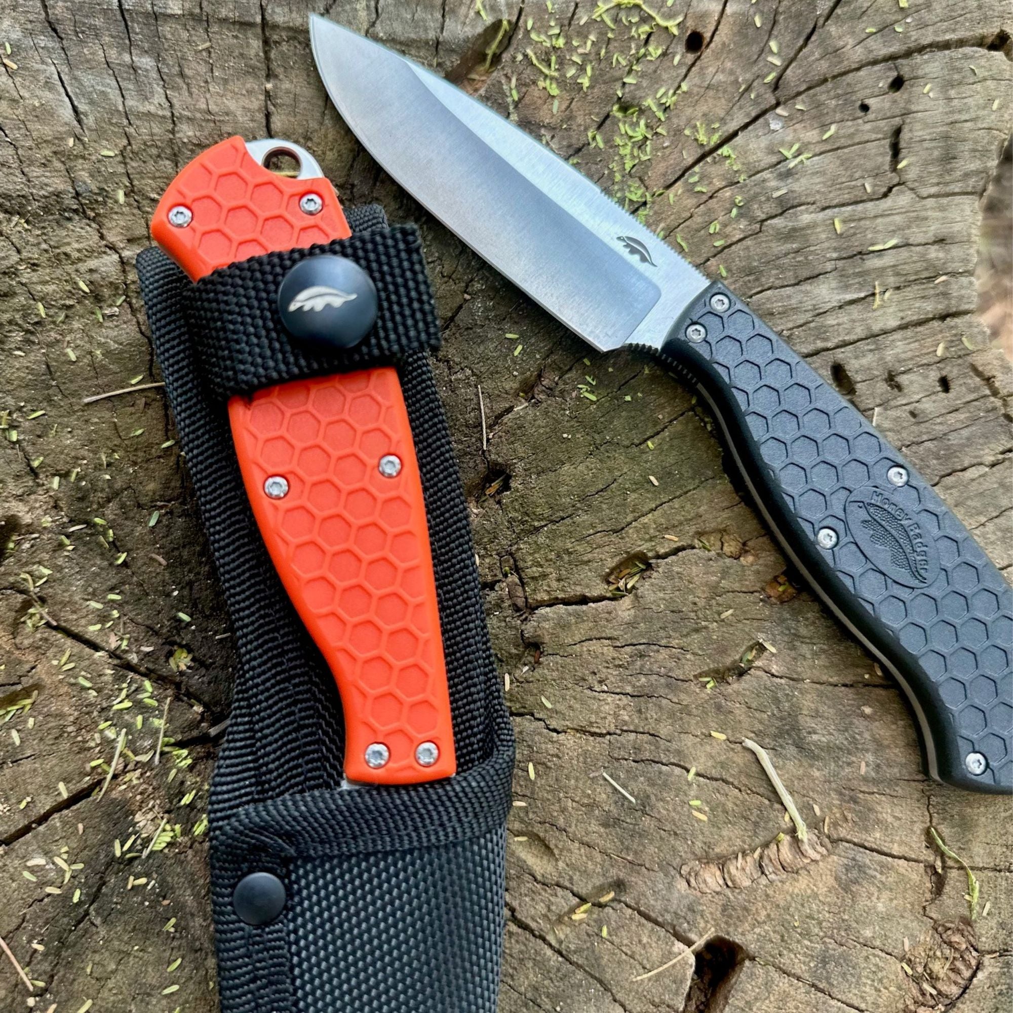 Outfitter Fixed Blade, Nylon & Kydex Sheath - Bundle - Honey Badger Knives - K - HB5303 - KY