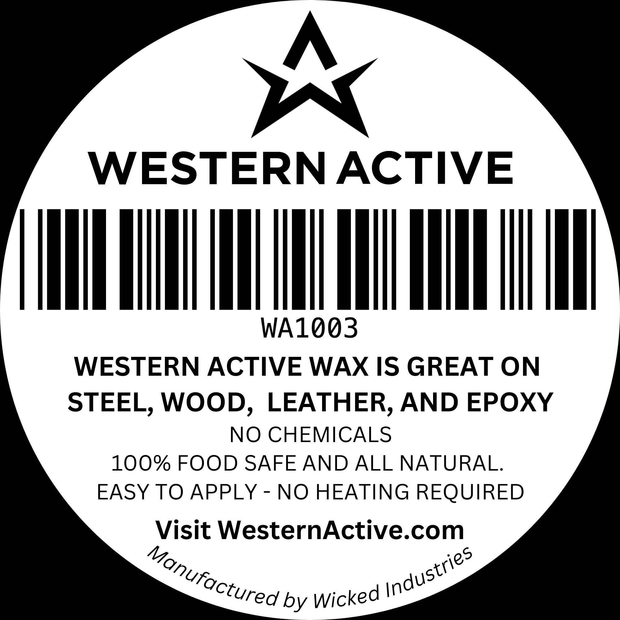 Western Active Wax Knife & Steel Protector - Honey Badger Knives - WA1003