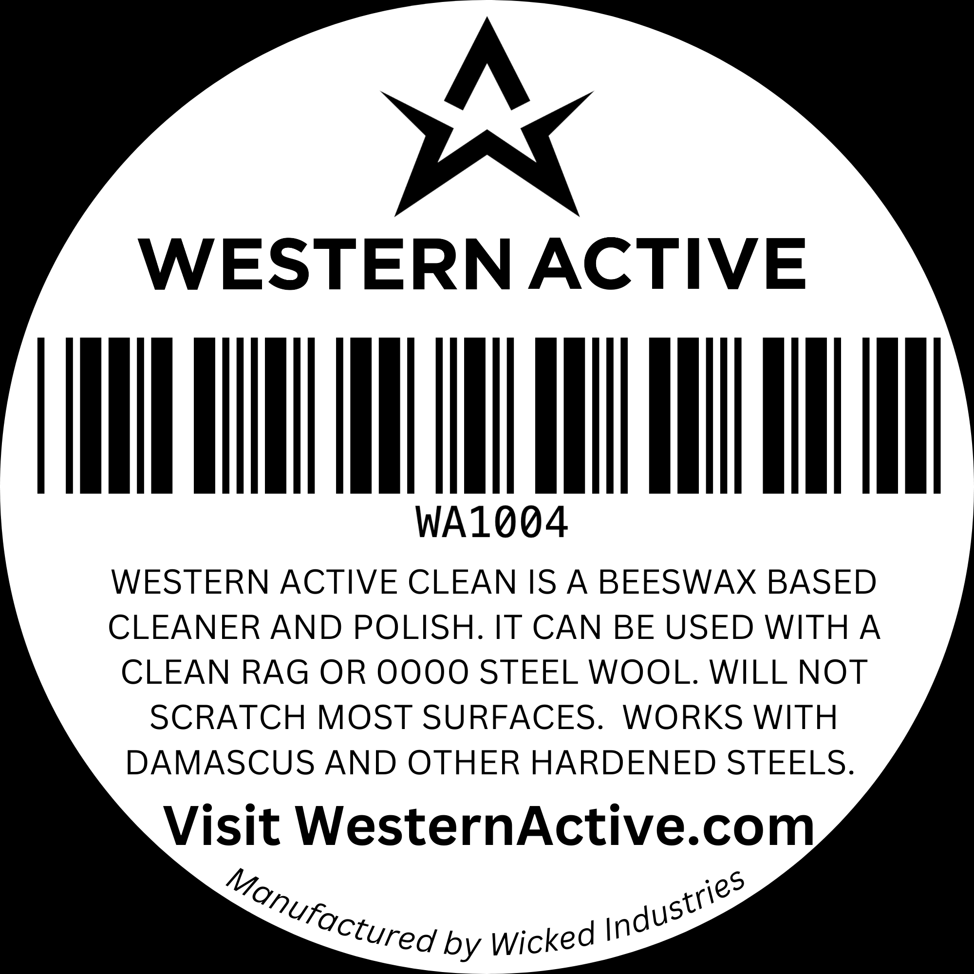 Western Active Clean Knife & Steel Cleaner - Honey Badger Knives - WA1004